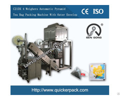 Pyramid Nylon Bag Packing Machine With Outer Envelope