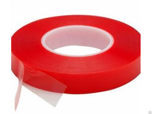 Red Liner Acrylic Adhesive Tesa 4965 Equivalent Transparent Double Sided Pet Tape