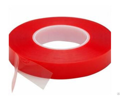 Red Liner Acrylic Adhesive Tesa 4965 Equivalent Transparent Double Sided Pet Tape