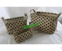 Sell Cotton Fabric Laundry Basket Lien Storage Bag