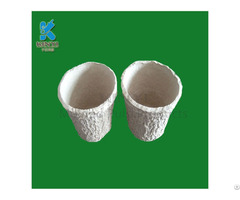 Recycled Paper Pulp Molded Flower Pots Planters Eco Friendly