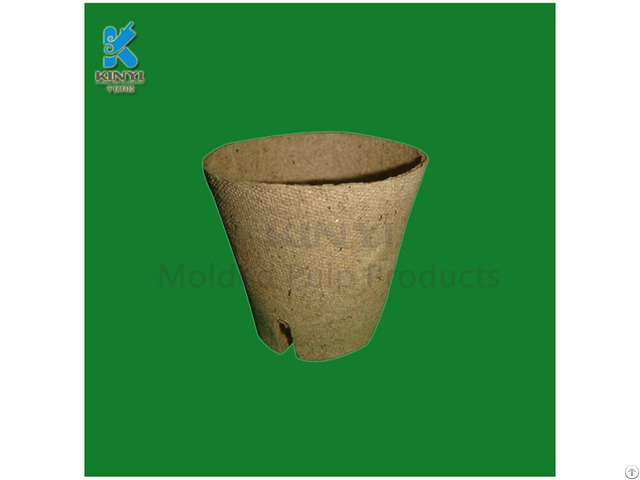 Recycled Dry Press Molded Pulp Flower Pot