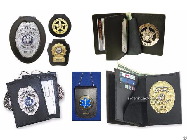 Id Card Holder Police Wallet Badge Cases