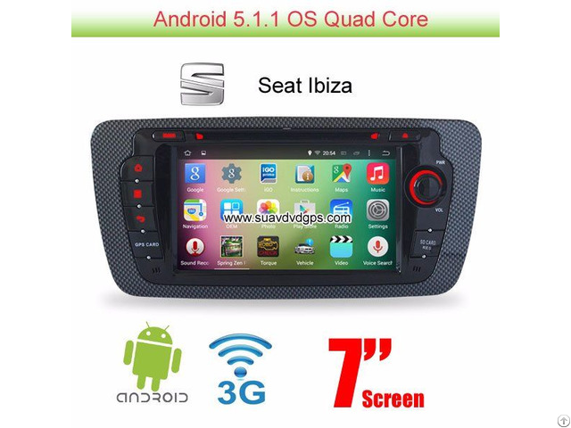 Seat Ibiza Android 5 1 Car Radio Wifi 3g Dvd Gps Apple Carplay Dab