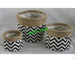 Sell Jute Basket Cotton Fabric Pot