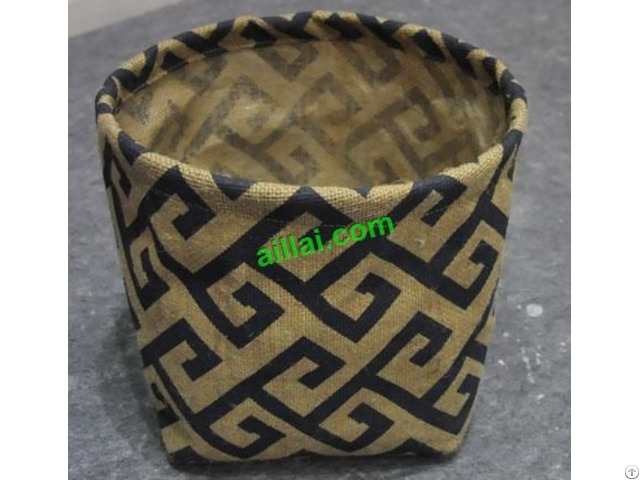 Sell Jute Flower Pot Fabric Garden Basket