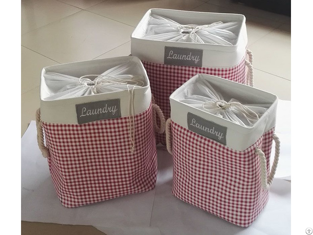 Sell Eva Cotton Fabric Laundry Basket 4