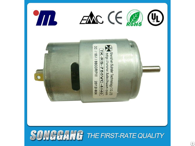 High Torque Drilling Machine Motor 18volt Dc 8800rpm Permanent Magnet Construction Tk Rs755sh