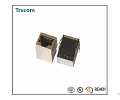 Rj45 Connector With 10 100base T Integrated Magnetics For Poe Trj4049hdnl