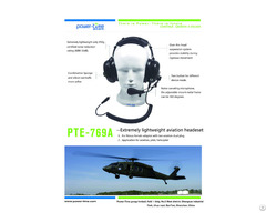 Extremely Lightweight Aviation Headset For Pilot Helicopter Pte 769a
