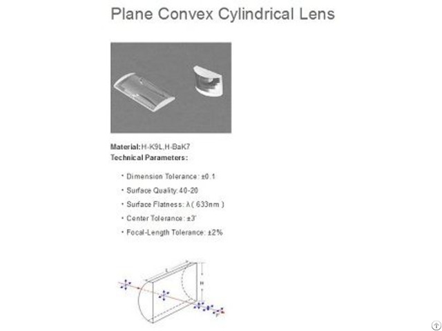 Plano Convex Cylindrical Lens Taiyo Brand