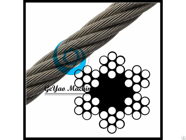 Bright Wire Rope Sand Line Fiber Core 6x7 Linear Foot