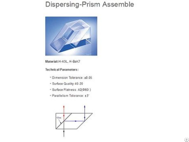 Beam Splitting Prism Assembly