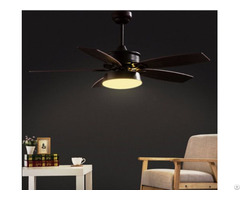 American Rustic Style Ceiling Fan With Led Light Wooden Blades
