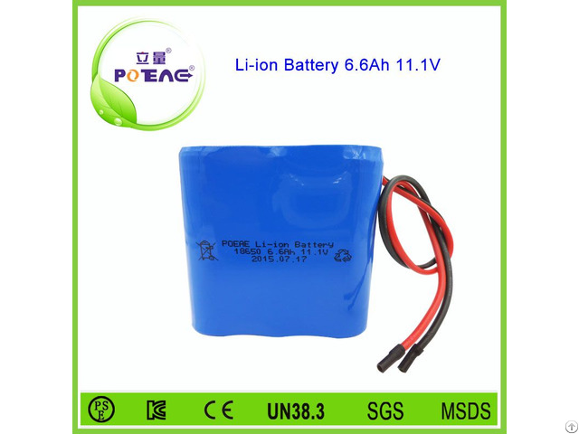 Deep Cycle 12v 6600mah Lithium Ion Cylindrical Battery 18650