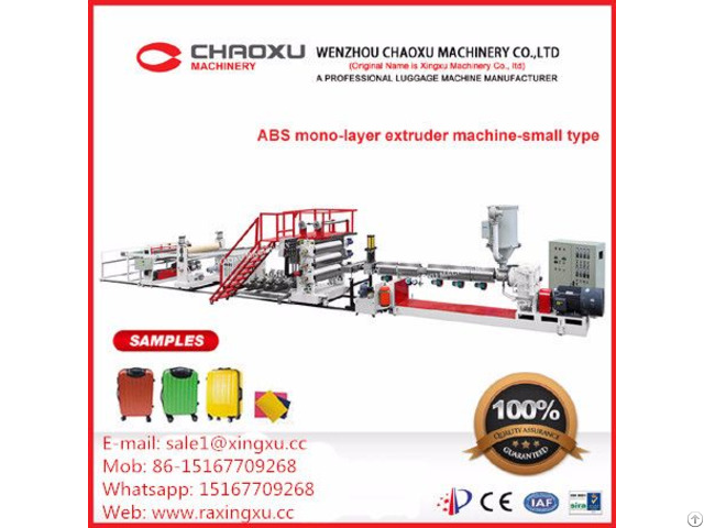 Abs Single Layer Plastic Extrusion Machine For Luggage Smaller Type