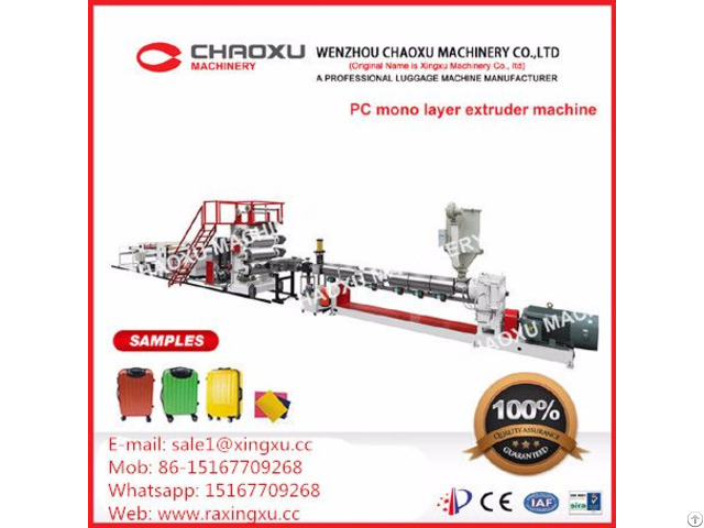 Mono Screw Pc Plastic Sheet Extrusion Machine Yx 21p