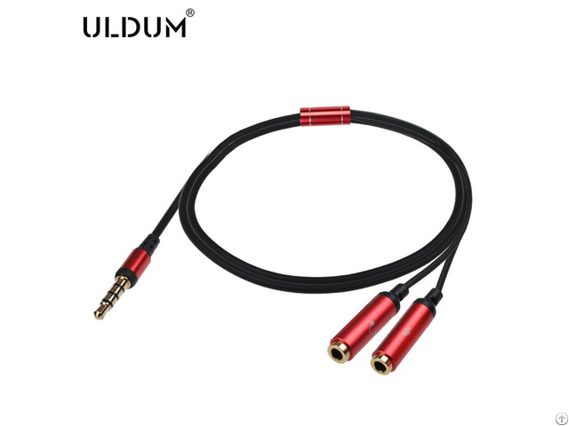 Tpe 3 5 Mm Male To 2 Female Y Splitter Headset Earphone Headphone Extension Cord Audio Cable