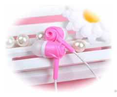 Uldum Noise Isolation Tone Rose Pattern Plastic Earpiece Earphone With Mic For Mp3 Music Player