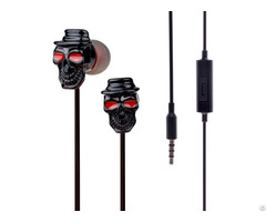 High Quality Earpiece Earphone With Best Packing Personalized Metal Skull Earphones Music Earbuds