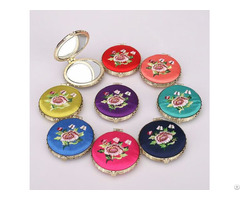 Chinese Style Embroidery Cosmetic Mirror
