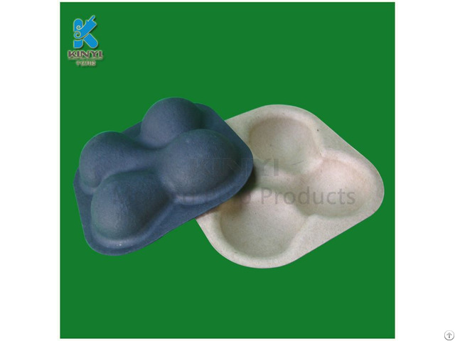 Eco Friendly Molded Pulp Plum Packaging Tray