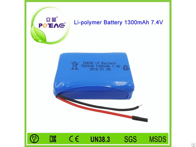 Alibaba China Supplier 783448 1300mah 7 4v Li Polymer Battery