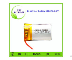 Small Li Ion 902030 3 7v 500mah Lithium Polymer Battery