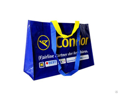 Custom Printed Woven Pp Shopping Bags With Glossy Lamination
