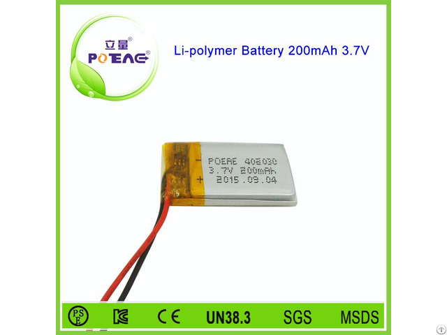 Small Size High Quality Rechargeable 3 7v 200mah Lipo Battery