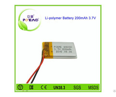Small Size High Quality Rechargeable 3 7v 200mah Lipo Battery