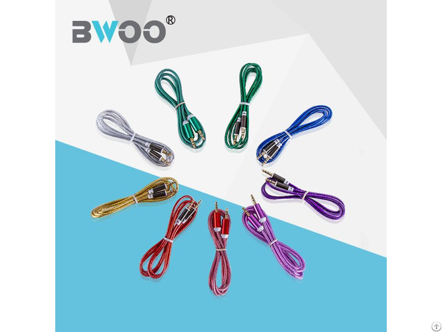 High Quality Colorful Aux Cable 3 5mm Aluminum