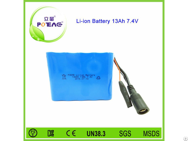 Deep Cycle 13ah 7 4v 18650 Rechargeable Li Ion Battery Pack