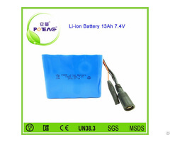Deep Cycle 13ah 7 4v 18650 Rechargeable Li Ion Battery Pack