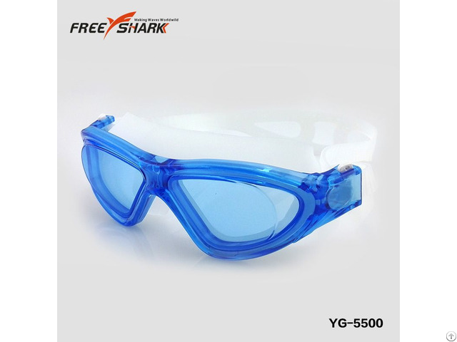 Silica Gel Large Frame One Piece Anti Fog Pc Lens Swimming Goggles