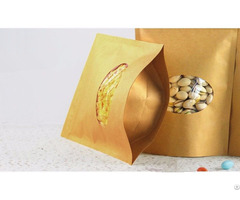 330g Capacity Kraft Paper Standup Bag With A Clear Oval Window