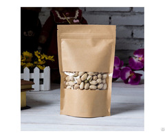 500g Capacity Kraft Paper Standup Bag With A Clear Square Window