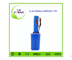 Special Structure 18650 Lithium Ion Battery Pack 7 4v 4400mah