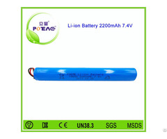 2s1p 18650 7 4v 2200mah Lithium Ion Led Light Battery