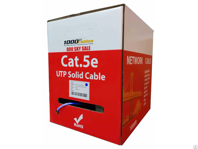 Cat5e Plenum Bulk Utp 24awg Ethernet Networking Cable