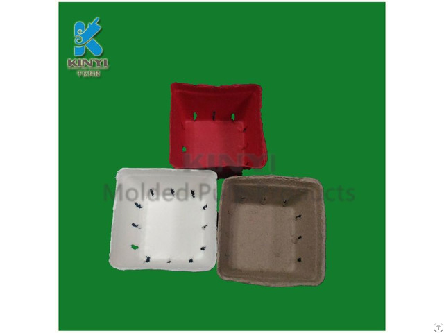 Eco Friendly Paper Pulp Molded Fresh Fruit Packaging Tray Basket