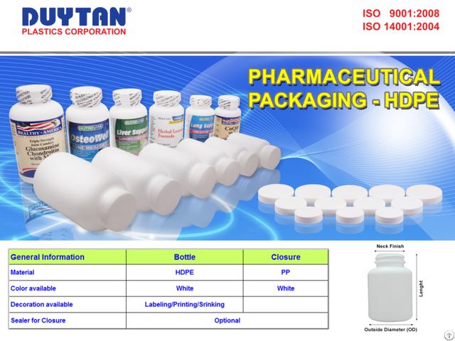 Hdpe Pet Bottle For Pharmaceuticals Drug