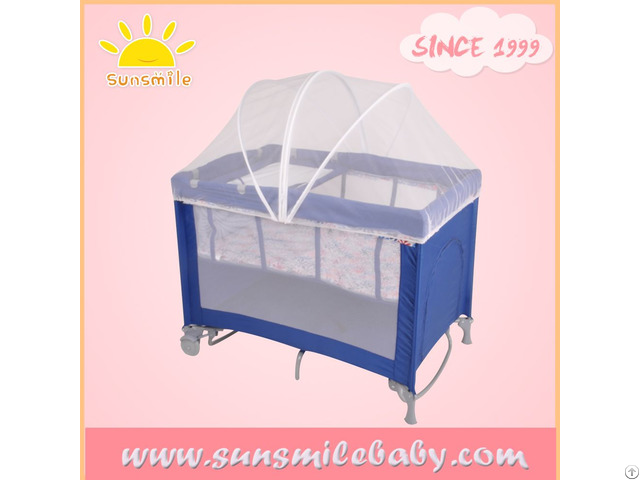 Oem Factory Supply European And Crc Standardbaby Playpen Travel Cot Bed With Mosquito Net