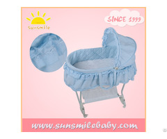 En1130 Astmf2194 Standard Automatic Folding Baby Portable Cradle With Lace Decoration