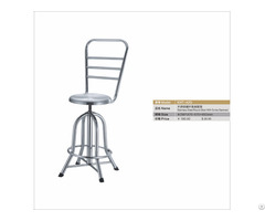Stainless Steel Round Stool With Screw Backrest