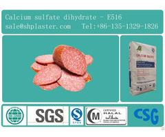 Food Grade Calcium Sulfate Dihydrate E516 For Meat Product