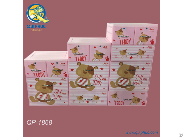 Plastic Drawers Bite Cabinet For Children Vietnam Qp 1867