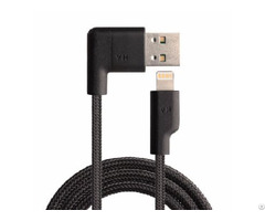 Vh 1 2m 4ft Mfi Lightning Usb Cable With 1000d Kevlar Fiber 28 21awg Wire Cores Braided Nylon Jacket