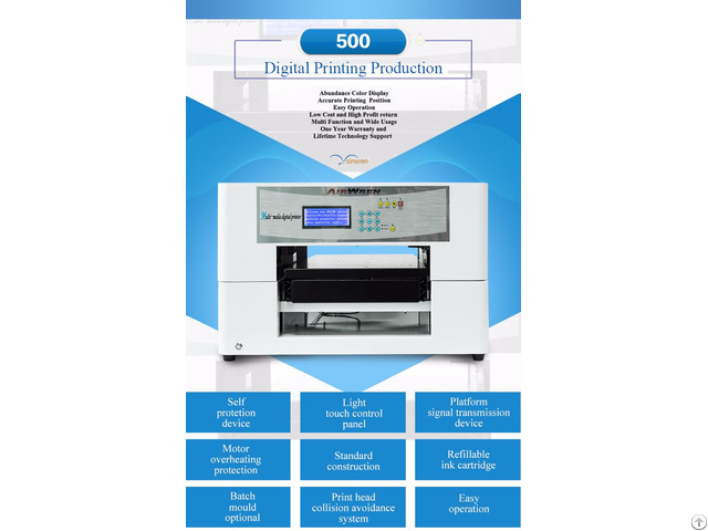 A3 Format Digital Flatbed Eco Solvent Ar 500 Printer