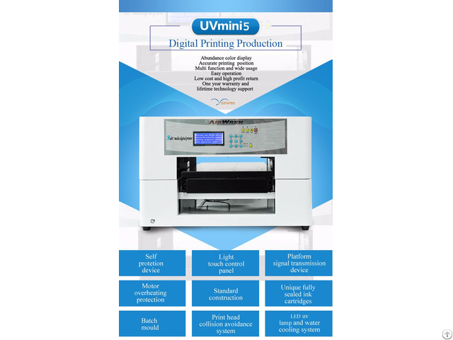 Direct To Substrate Ar Mini5 Uv Led Digital Flatbed Printer